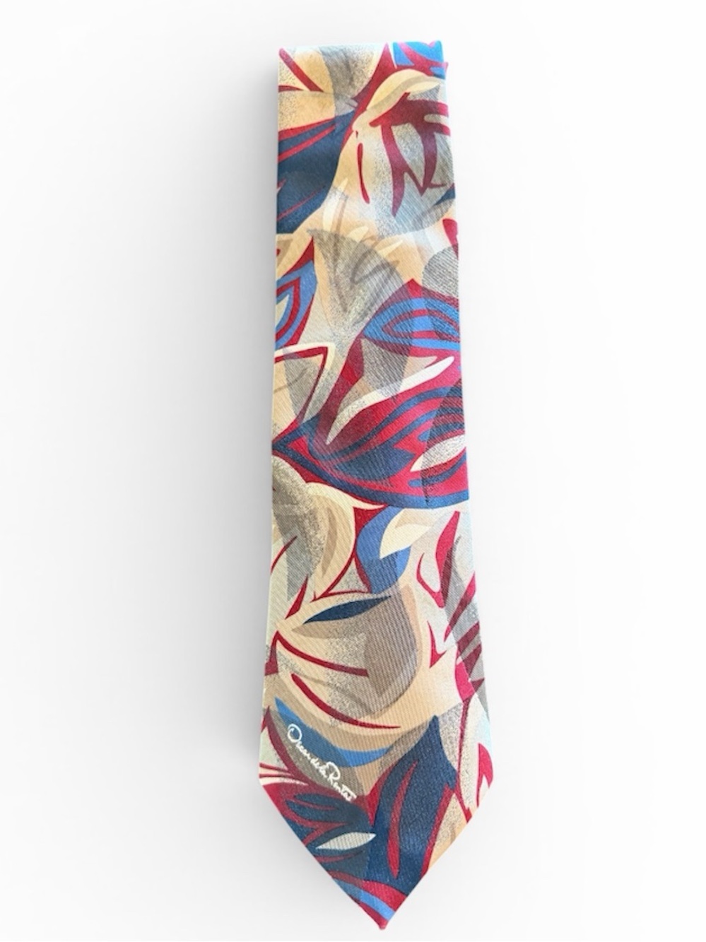 Vintage Oscar de la Renta Studio Tie with Floral Print